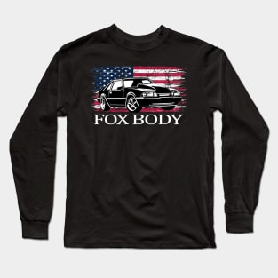 Mustang Foxbody American Fox body stang Muscle classic Car 5.0L Long Sleeve T-Shirt